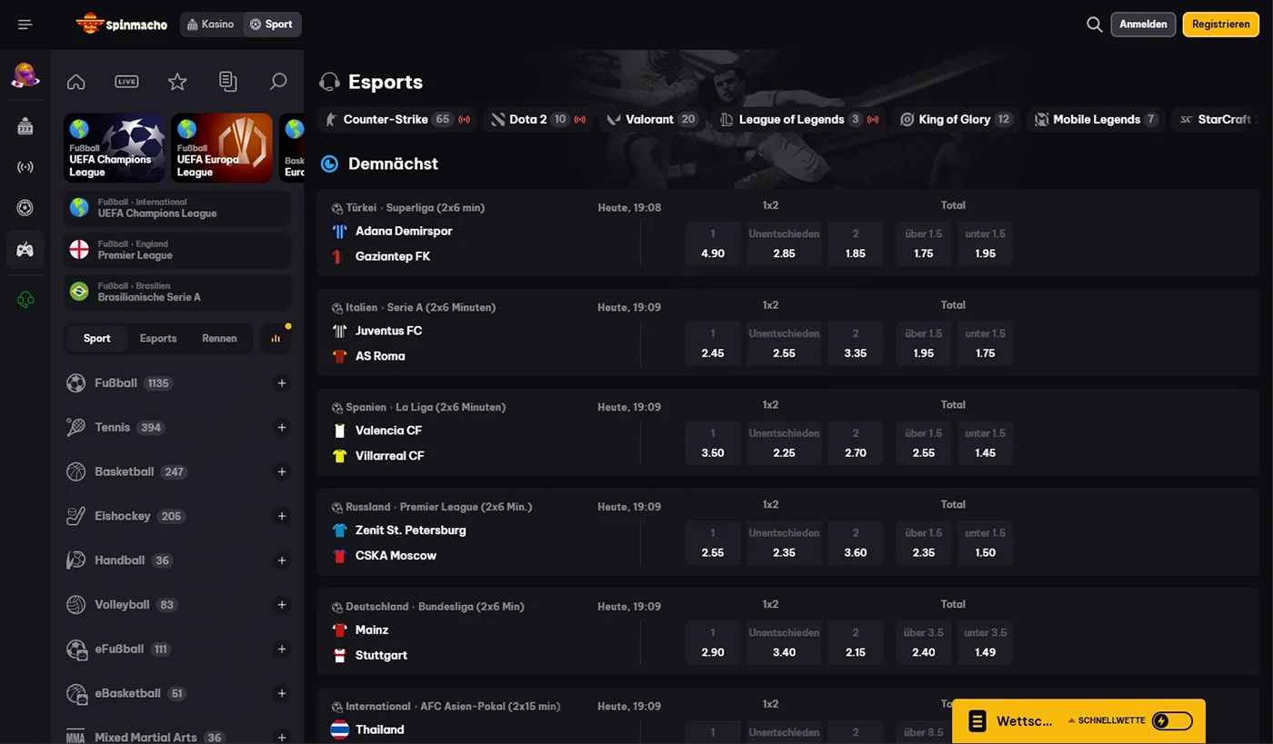 Spinmacho Casino Esport