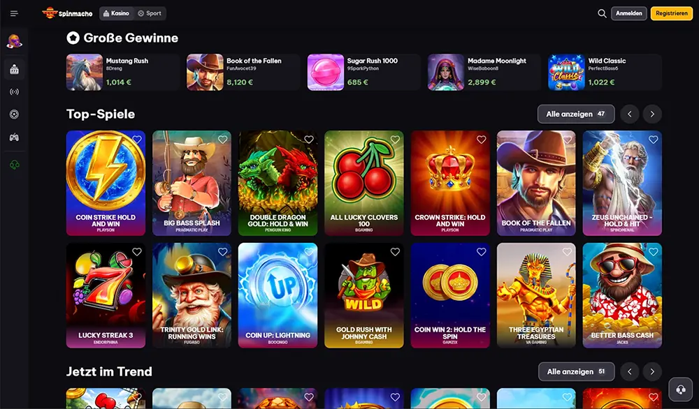 Spinmacho Casino Startseite
