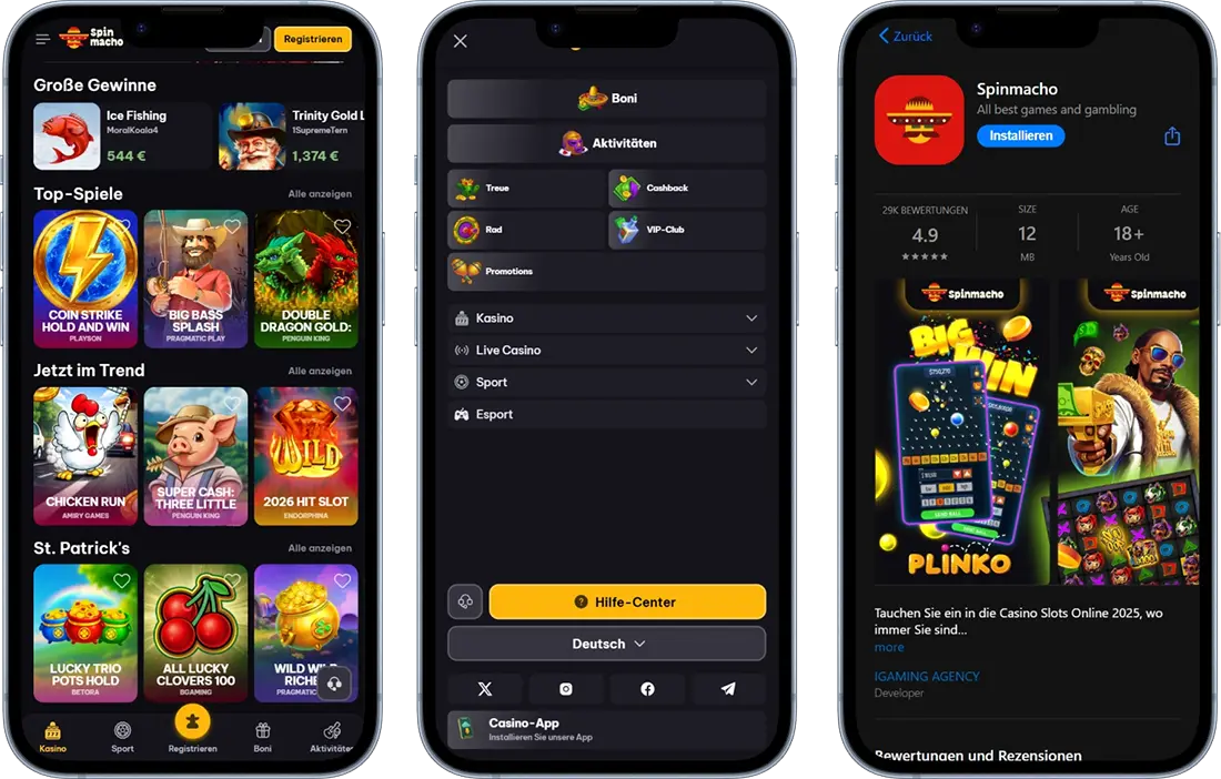 Spinmacho Casino Mobile Nutzung